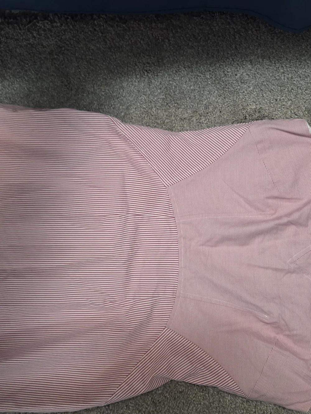 Antonio Melani Pink White Seersucker Striped V-Neck Sheath Dress Size 6